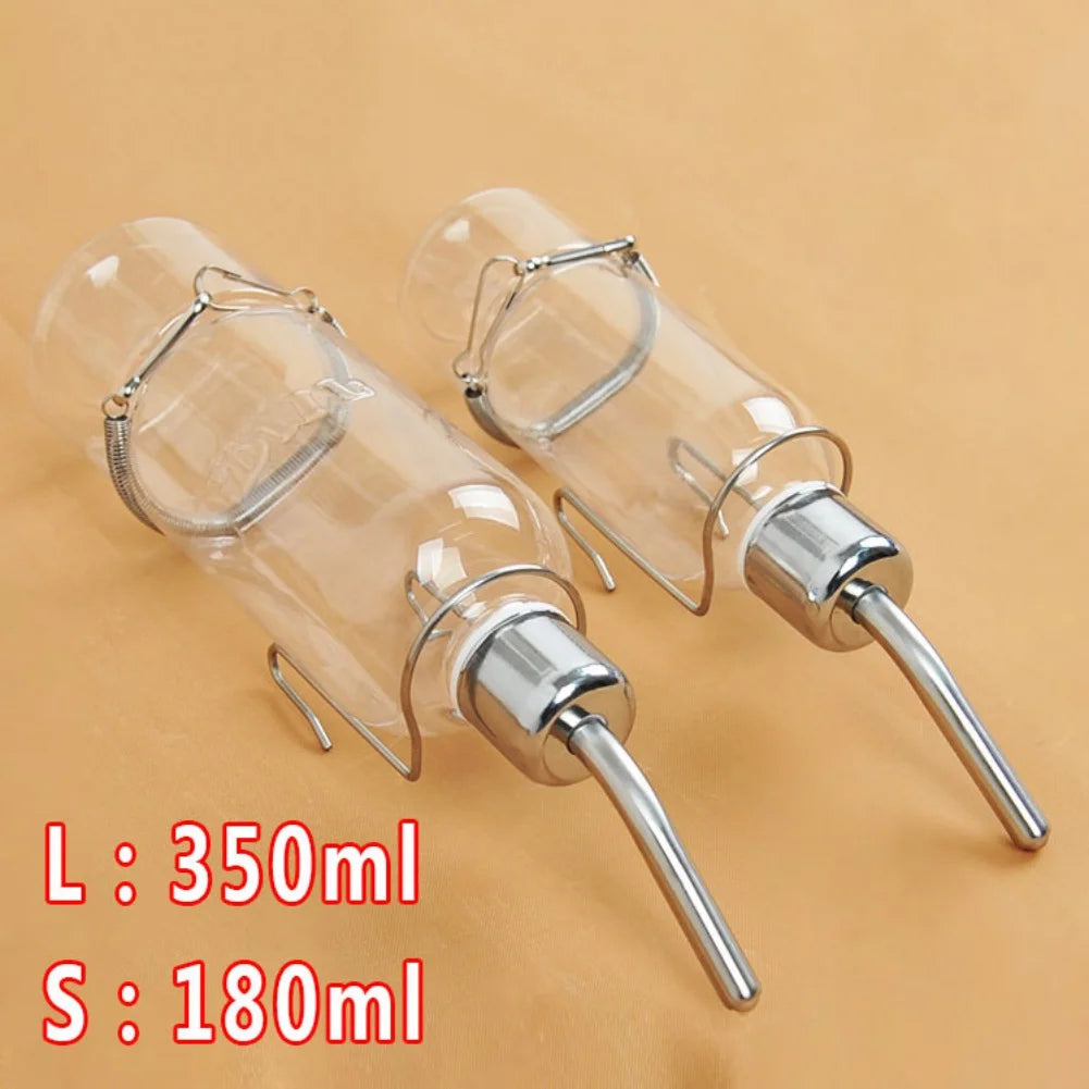 Water Bottles for Rabbit Ferret Small Bird Guinea Pigs Rats Hamster Cage Hanging Liquid Feeder for Small Animals Puppy 180/350ML