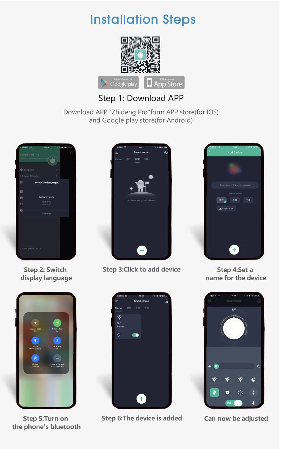 Smart Led Ceiling Lamp 36W 50W Dimmable Modern Led Ceiling Lights With APP Remote Control For Bedroom Living Room