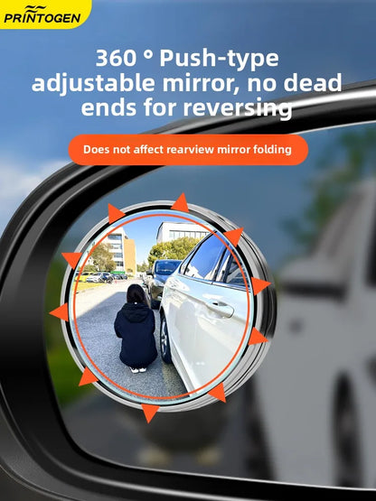 Small round mirror rearview mirror car reversing artifact blind spot auxiliary mirror reflector 360 degree suction cup