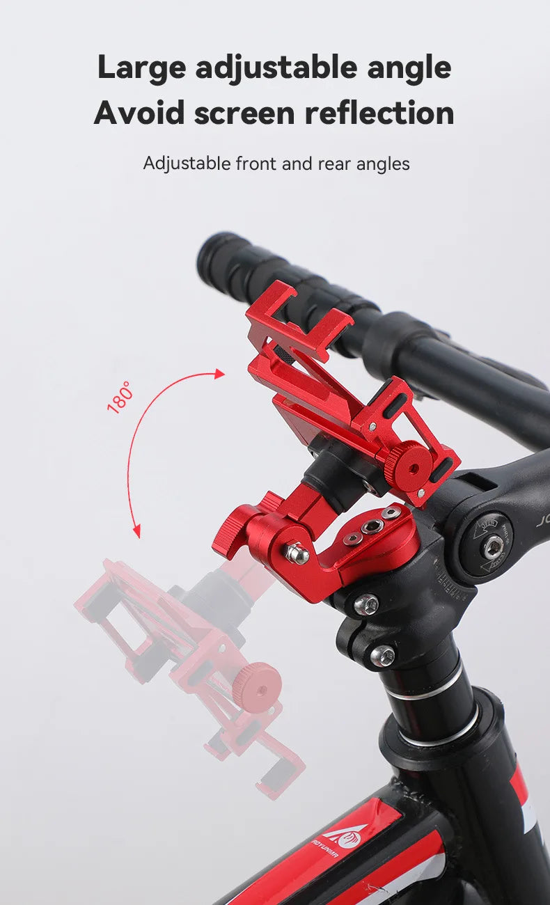 Bicycle Phone Holder Upright Aluminum Alloy Phone Holder Mountain Bike Phone Navigation Holder Phone Holder