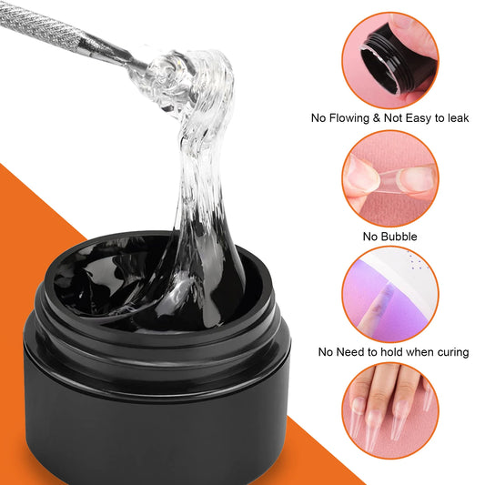 8g Multifunctional Solid Nail Tips Gel - Non-Stick Hand Nail Gel Rhinestone Gel Glue For DIY Manicure At Home