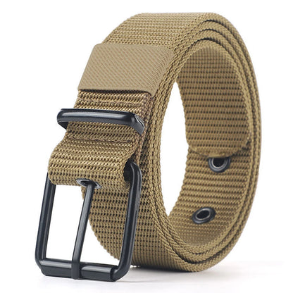 Perforated Canvas Belt Men's Needle Buckle Belt Student Youth Korean Adjustable Multi-Hole Belt Student Jeans Belt