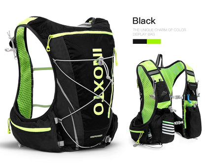 running hydrating vest backpack 8L, cycling hydrating backpack hiking marathon hydrating, with 1.5L water bag 500ml water bottle
