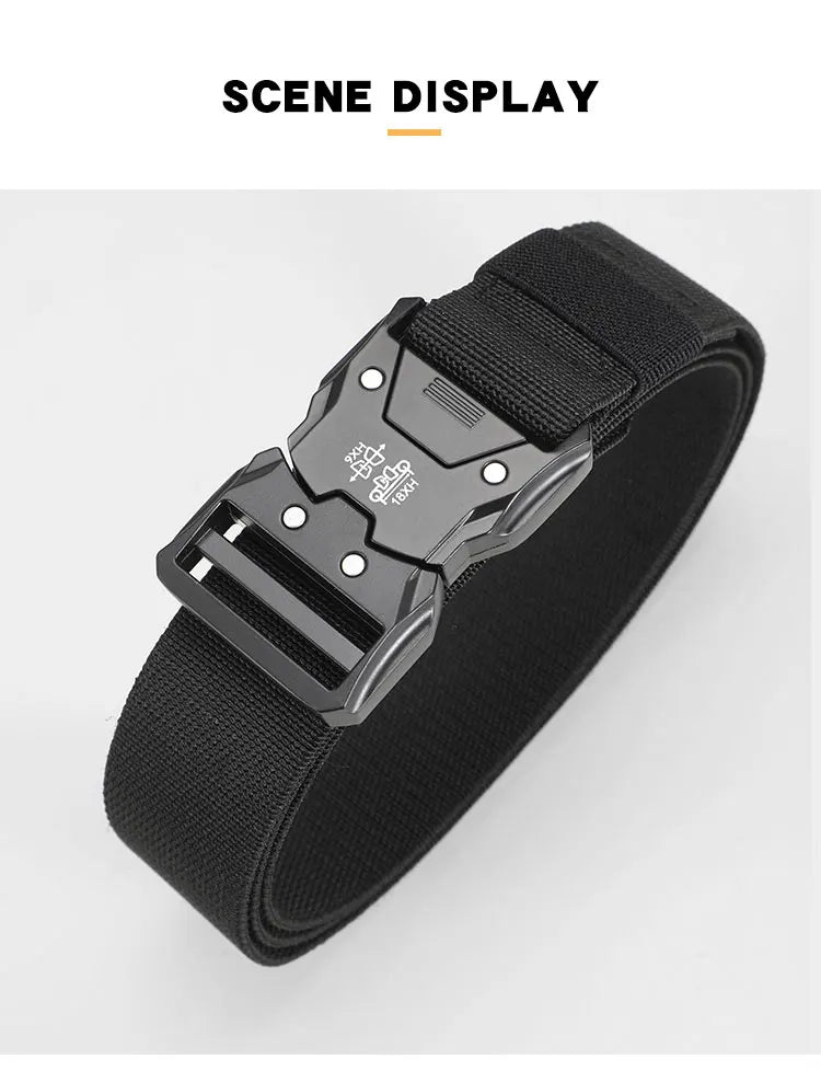 Tactical Belt Quick Release Elastic Belt Casual Tooling Training Belt Men's Trousers Belt