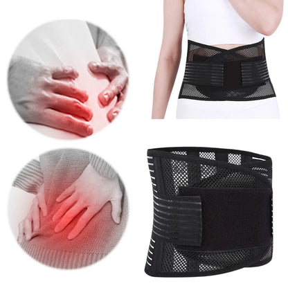 Back Brace Breathable Lumbar Support Belt Adjustable Straps Back Belt Lower Back Waist Brace for Lower Back Relief Sciatica