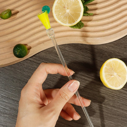 5Pcs/10Pcs Swizzle Sticks Acrylic Cocktail Stirrers 9 Inch Clear Shafts Drink Stirrer for Bars Cafes Party Restaurants Home Use