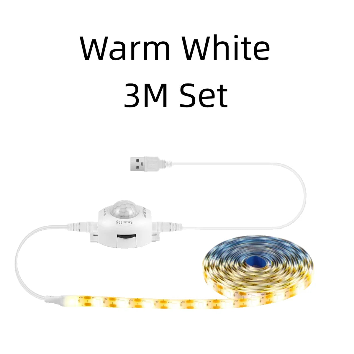 Smart USB 5V SMD 2385 LED Strip Light With Sensitive PIR Motion Sensor Switch Delay Time Adjustable Only Work At Night/Dark