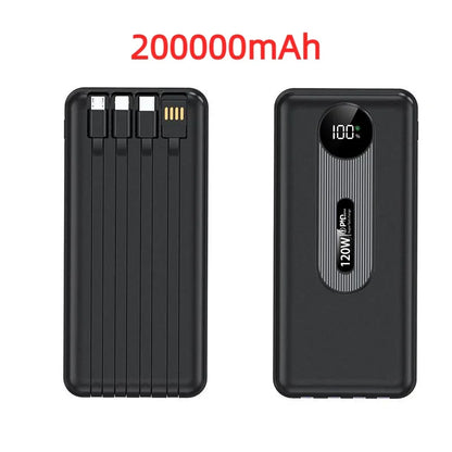 200000mAh 120W Mobile Power Bank Ultra Fast Charging Digital Display Battery Large Capacity Suitable For iPhone Huawei Xiaomi