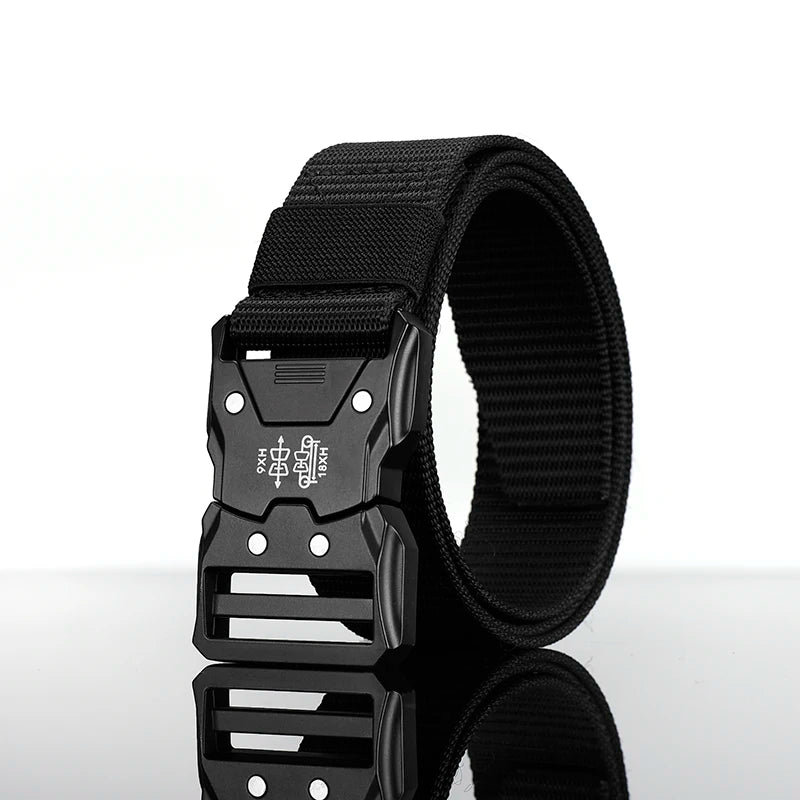 Casual Men's Canvas Belt Tactical Belt Outdoor Sports Belt Fashionable Training Belt