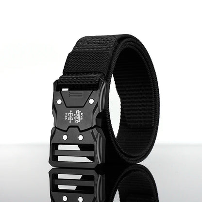 Casual Men's Canvas Belt Tactical Belt Outdoor Sports Belt Fashionable Training Belt