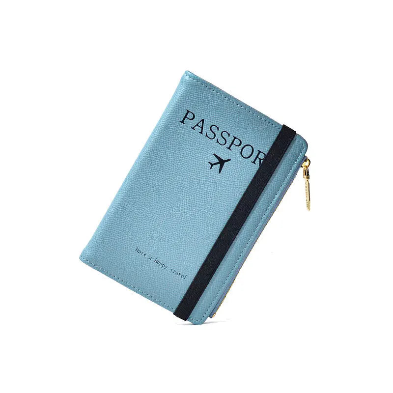 RFID Blocking Passport Wallets Zipper Waterproof Wallet  Hand holder Anti-Theft Cell Phone Purse Travel Accessories