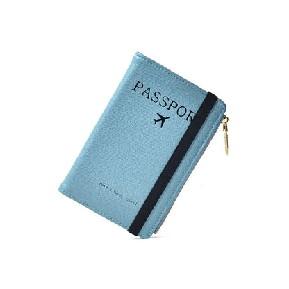 RFID Blocking Passport Wallets Zipper Waterproof Wallet  Hand holder Anti-Theft Cell Phone Purse Travel Accessories