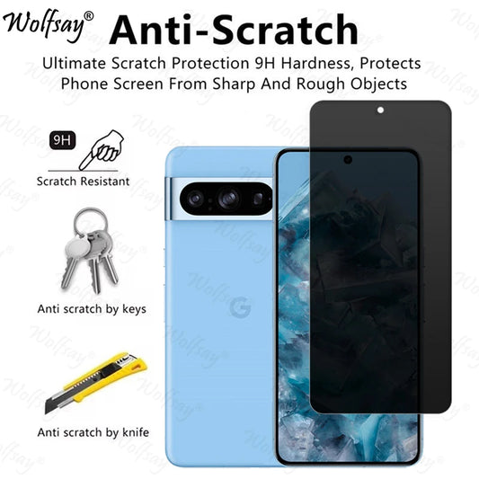 Anti-Spy Tempered Glass For Google Pixel 8 Pro Privacy Screen Protector Google Pixel 8A 9 Pro Glass For Google Pixel 8 Pro Glass