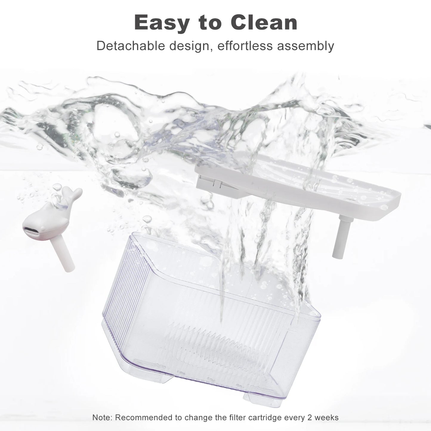 Cat&Dog Water Fountain Auto Filter Transparent Drinker USB Electric Mute Recirculate Filtering Large Capacity Water Dispenser