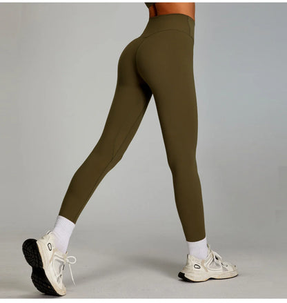 Yoga Pants Sports Leggings Women High Waist Tights Elastic Yoga Pants Training Running Gym Quick Dry Breathable Leggings Female