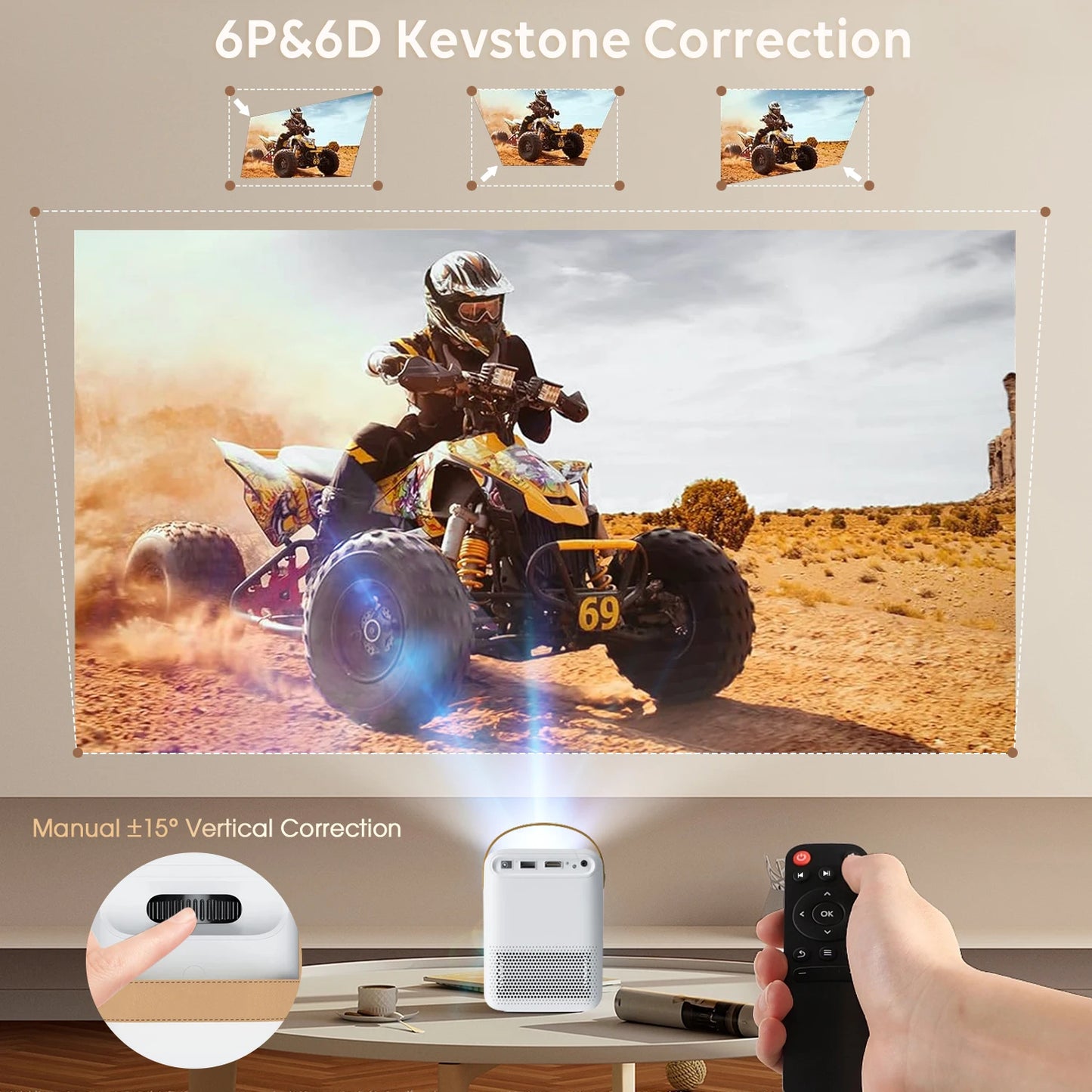 Bluetooth Support Mobile Phone Home Theater Projector Bluetooth Mini 4k Android 9 Projector
