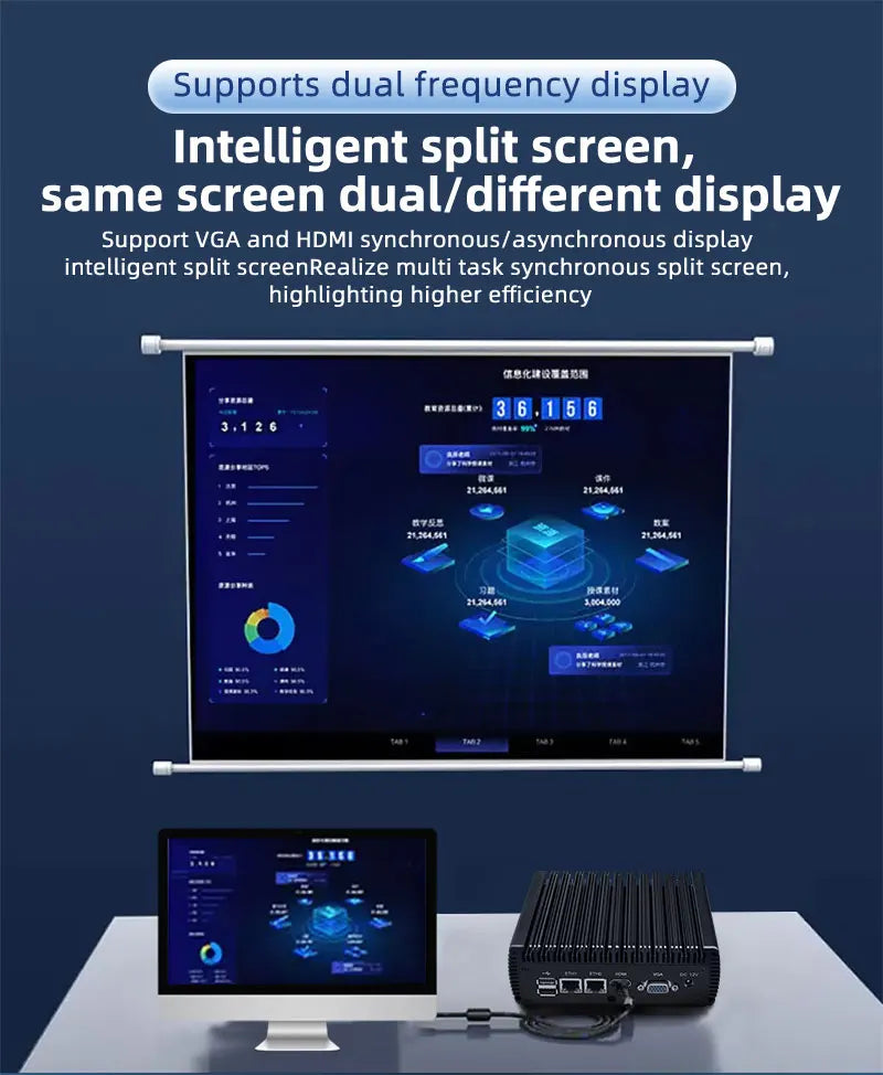 ZHICHUN Mini PC Intel Quad Core I7 Gaming Computer Celeron J4125 PC Desktop Computer PC portable Mini computer