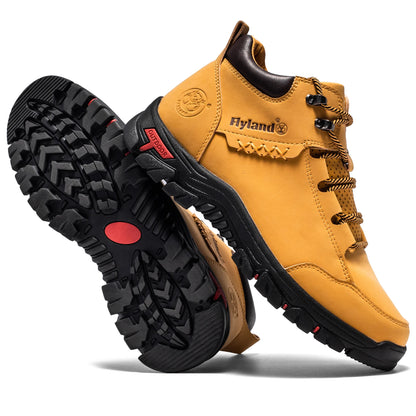 FLYLAND Fashionable  Ankle Boots Men Casual Sneakers Work Office Shoes