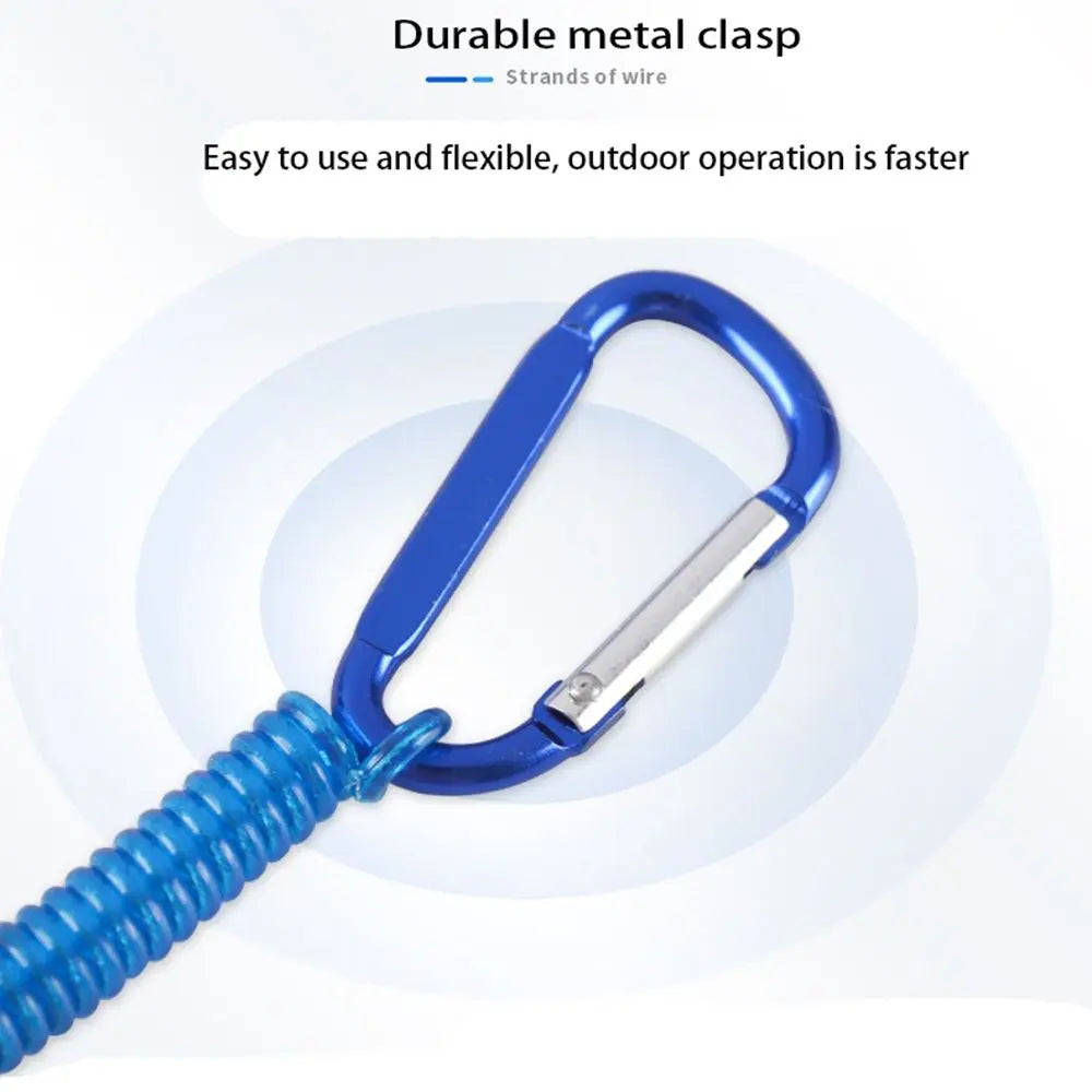 Gear Tool Outdoor Hiking Camping Anti-lost Phone Keychain Portable Fishing Lanyards Camping Carabiner Spring Elastic Rope