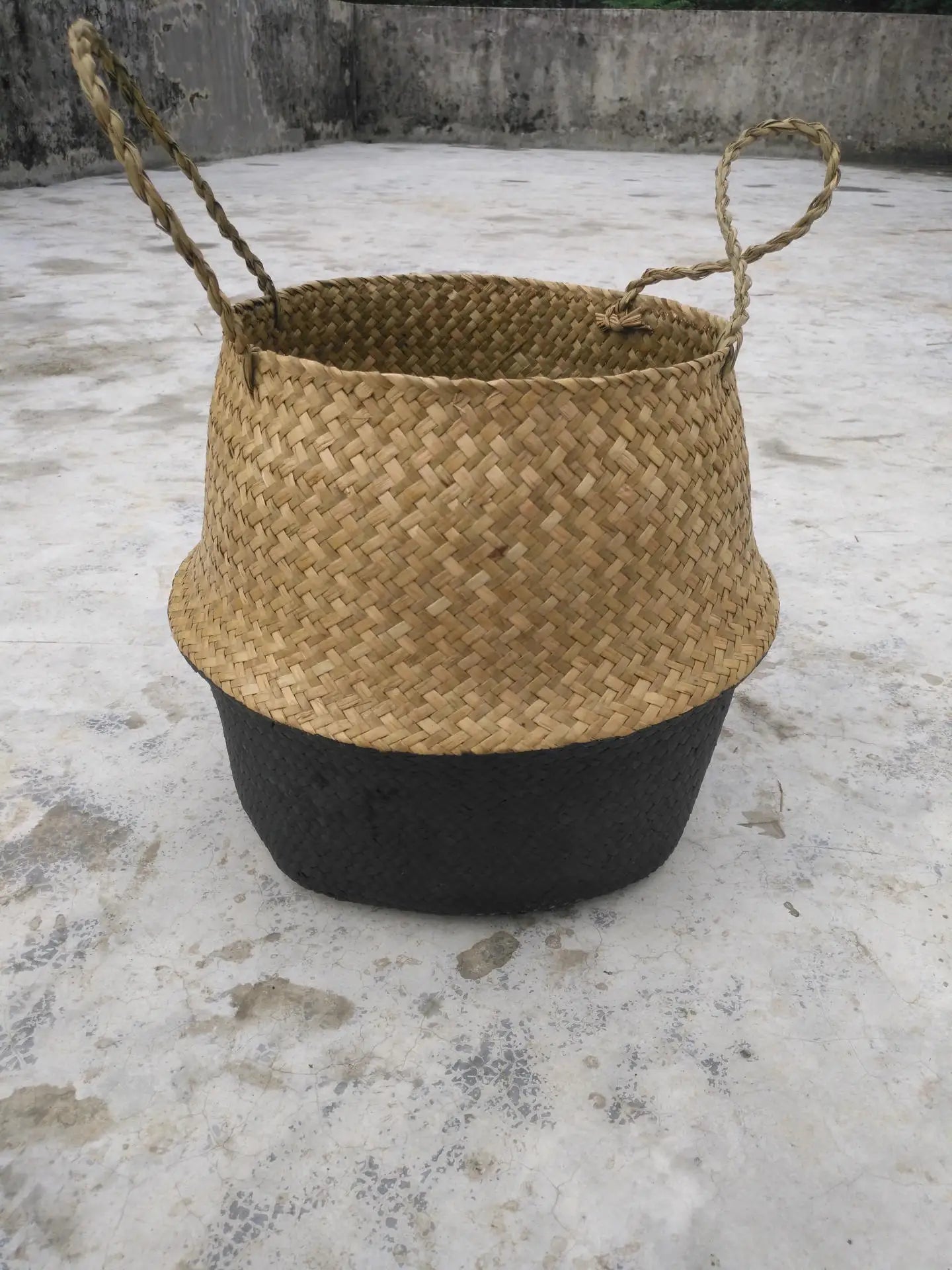 Storage Baskets Straw Wicker Rattan Hanging Flowerpot Seagrass Folding Laundry Baskets Garden Plant Basket Home Decor Pastoral