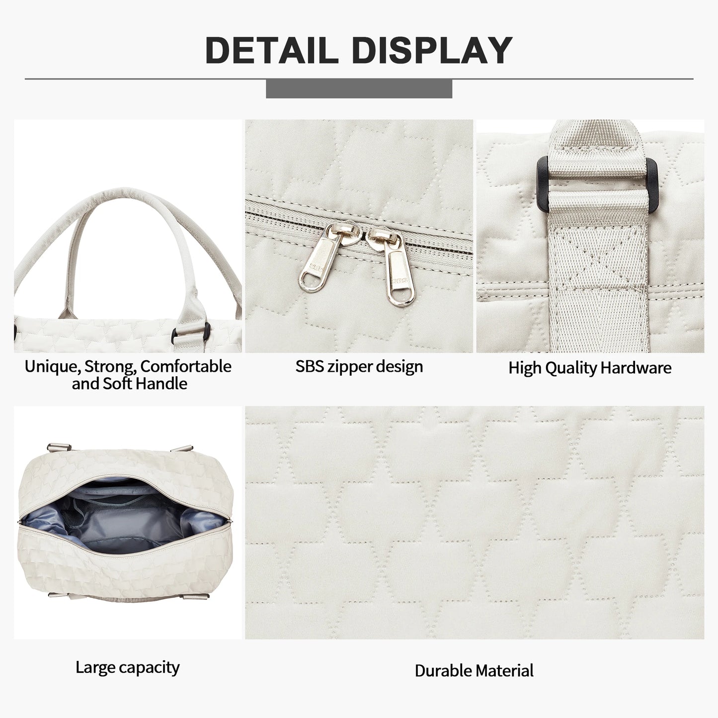 Large Duffle Tote Bag Weekender Carry on Overnight Bags for Women Travel With Trolley Sleeve Wet Pocket, Sports Tote Gym Bag