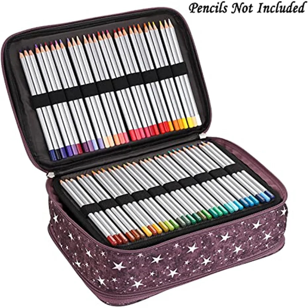 School Pencil Case Supplies 300 Slots Pencilcase Stationery Organizer Acsesories Large Capacity Pen Box Kit Aesthetic Bag Pouch