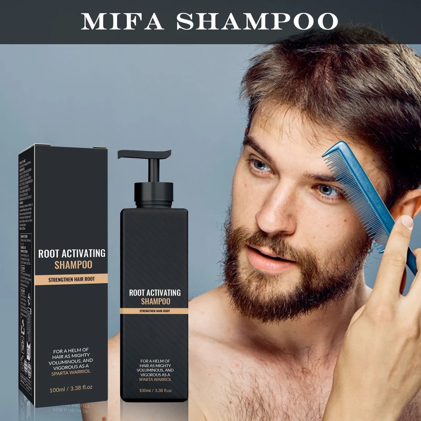 Spartan Root Activator Shampoo,Root Activator Shampoo, Hair Loss Shampoo, Hair Thickening ShampooUnisex Root Activator Shampoo,