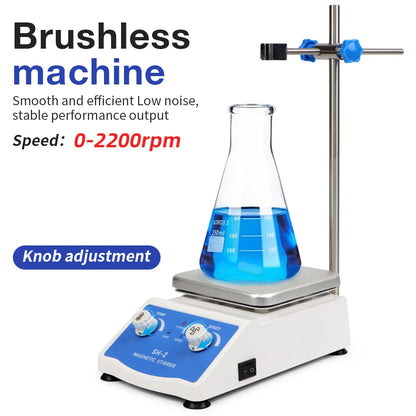 Magnetic Stirrer With Heating Digital Display Thermostatic Stirrer Laboratory Hot Plate Magnetic Mixer 2L 1600rpm Adjustable