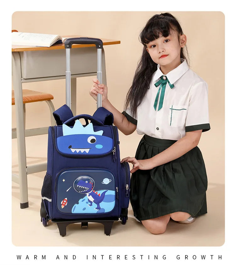 Kids Trolley Backpack For Girls Primary School Rolling Backpack for Boys School bag with Wheels School Wheeled Backpack Book Bag