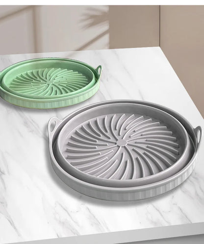 Foldable Air Fryer Silicone Liners Reusable Silicone Air Fryer Basket Food Safe Non Stick Air-Fryer Bakewa Kitchen Accessorie