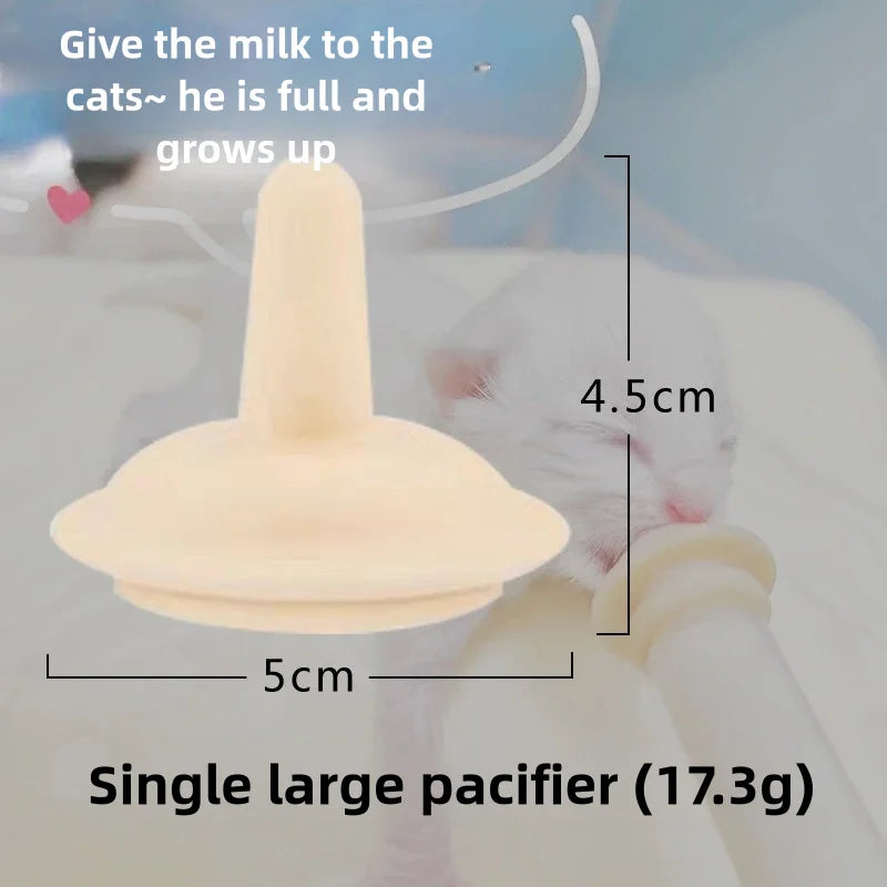 Newborn Pet Feeding Nipple Dog Cat Feeding Pacifier Hamster Rabbits Kittens Puppies Feeding Bottle Syringe with Silicone Nipple