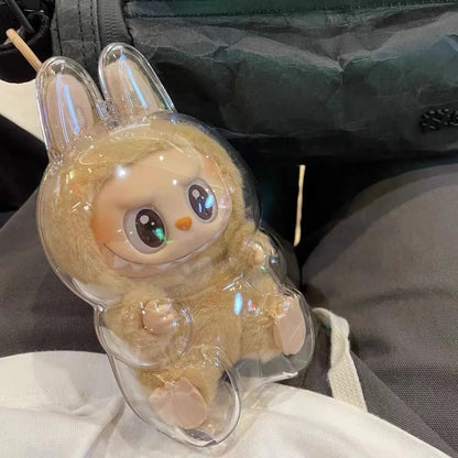 LABUBU V1 V2 transparent protective shell macaron standing protective cover dust cover doll labubu protector case