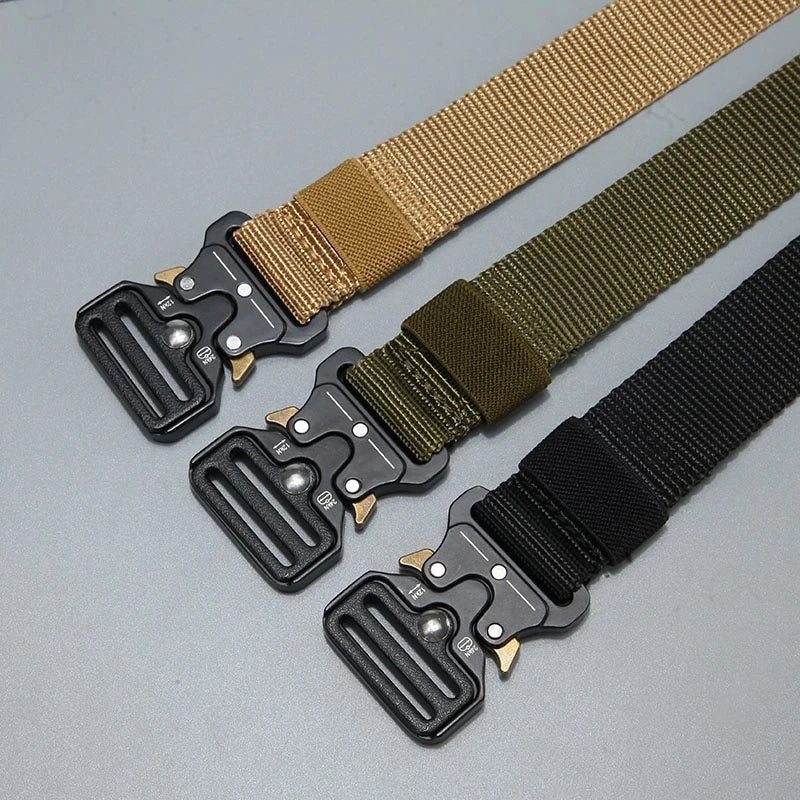 High Quality Men Belt Outdoor Hunting Men Belt Outdoor Work Training Belt Woven Belt Canvas Multi Function Belt Denim Belt