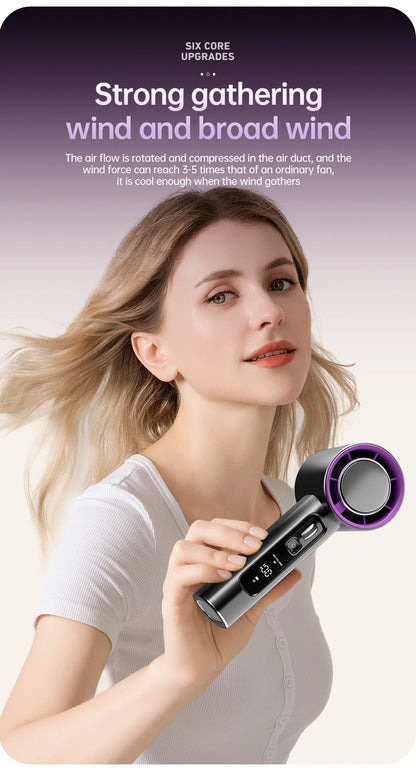 VGR 100 Speed High-speed Handheld Electric Fan with Flashlight USB Mini Portable Charging Small Fan Desktop Small Electric Fan