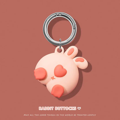 Cute cartoon For Apple Airtag Case Silicone Protective Cover Locator Tracker Keychain Shell