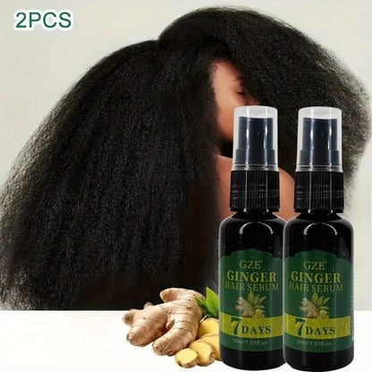 2 Pack GZE Ginger Hair Serum 7 Days Moisturizing Strong Hair