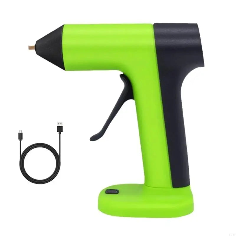 Small Cordless Hot Glues Guns Rechargeable with 2000mAh Battery Quick Heating 5 Minutes Auto Shut Off and Copper Nozzle