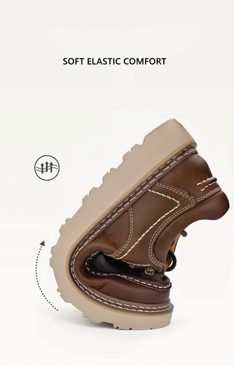 Outdoor Hiking Shoes Men Sneakers Summer Slip on Casual Men Shoes Breathable Suede Leather Shoe Anti-skid Walking Shoes Footwear