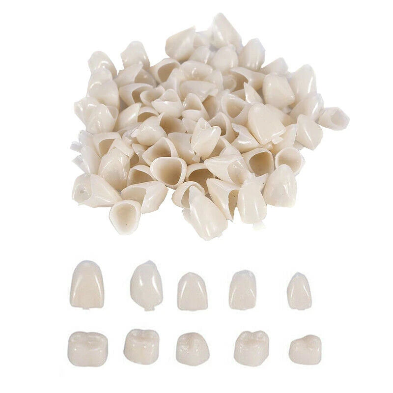 Temporary Crowns Posteriors Anterior Molar Front/Back Tooth Teeth Caps Dental False Teeth Cover Removable Teeth Veneers