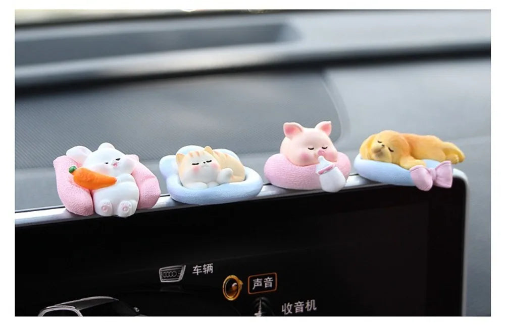 Cute Cars Accessories Funny Kawaii Animal Ornament Auto Central Control Screen Rearview Mirror Decor Car Accessories Interior