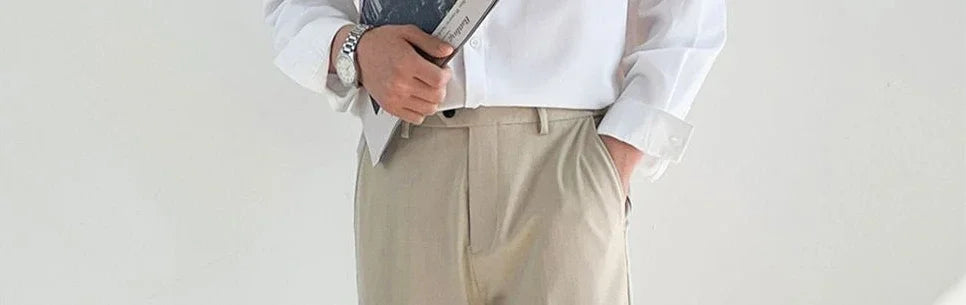 Office Social Tailoring Work Black Male Suit Trousers Business Men's Summer Pants Elegant 2024 Thin Casual Fabric Slacks Wear Up