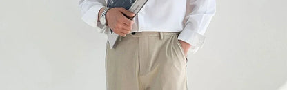 Office Social Tailoring Work Black Male Suit Trousers Business Men's Summer Pants Elegant 2024 Thin Casual Fabric Slacks Wear Up