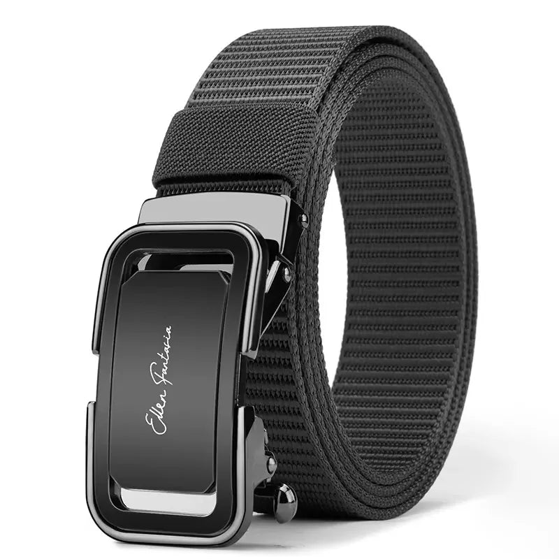 Men's Belt Jeans Belt for Men Tactical Belt Nylon Belt Metal Buckle Automatic Belt Casual Style