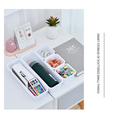 8pcs/set Adjustable Drawer Organizer Box Trays Make Up Cosmetics Sundries Divider Holder Kitchen Bathroom Closet Jewellery Box