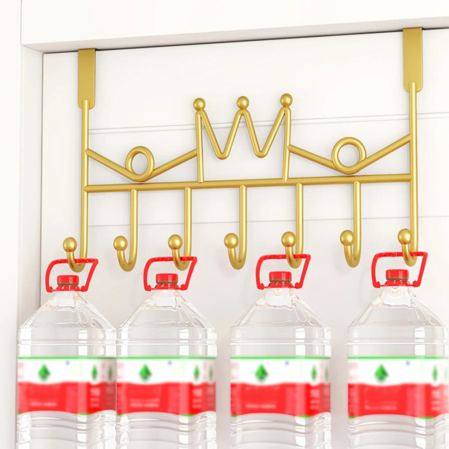 Hook Behind the Door, Punch-Free Door Rear Hanger, Door Storage Coat Hook, Entrance Door Bathroom Door Hook, Door Shelf, for Living Room, Kitchen and Bathroom