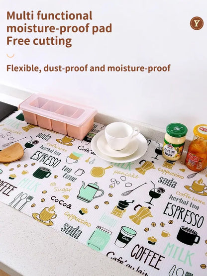 1 Roll Can Cut Table Mat Drawers Cabinet Shelf Liners Cartoon Cupboard Placemat Waterproof Oil Thickened Kitchen Stickers