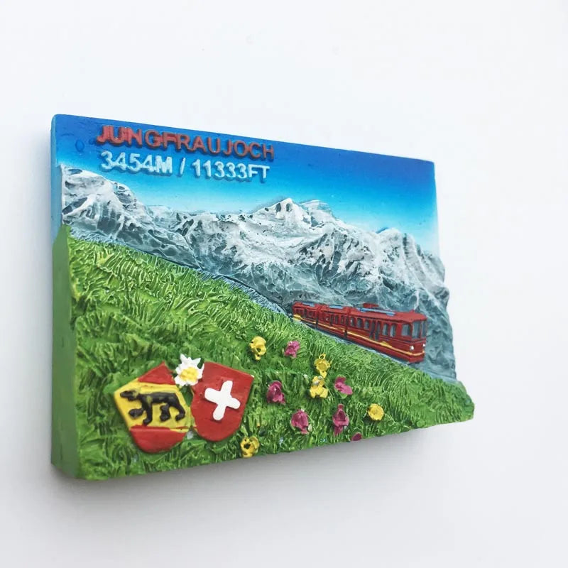 Europe Switzerland 3D Fridge Magnets Tourism Souvenir Refrigerator Magnets Sticker Collection Handicraft Decoration Articles