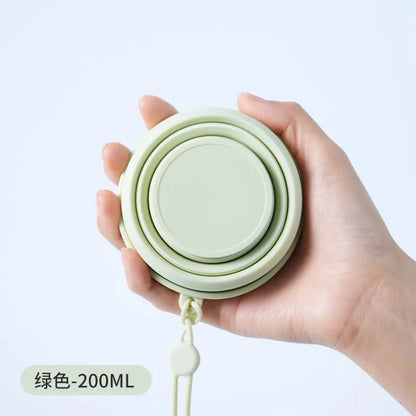 Collapsible Travel Cup Portable Folding Water Bottle for Camping, Hiking & Outdoor Activities, Space-Saving Silicone Drinkware