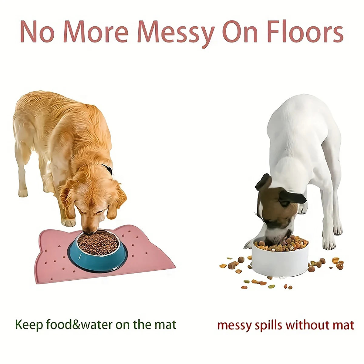 Silicone Pet Feeding Dog Cat Bowl Food Mat Non-Stick Waterproof Pet Food Feeding Pad Puppy Feeder Tray Water Cushion Placemat