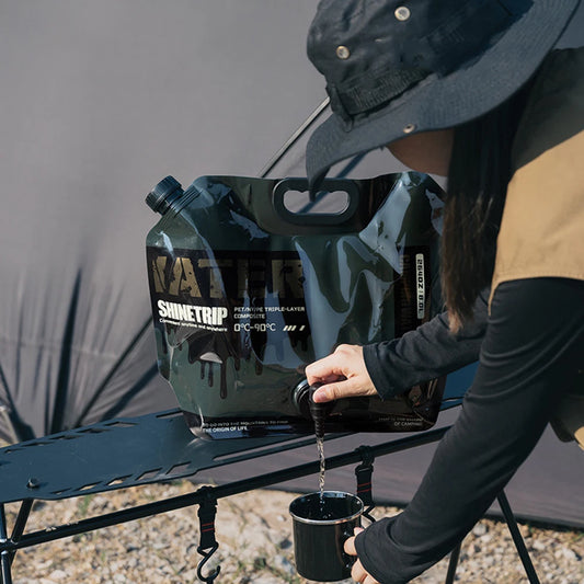 8L Portable Water Bags Folding Camping Water Container Jug Bucket with Faucet for Outdoor Hiking Travel Water Storage Jug Pouch